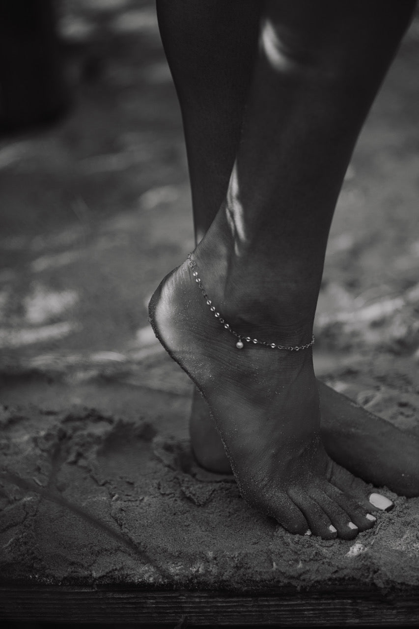 The Sequin Pearl Anklet