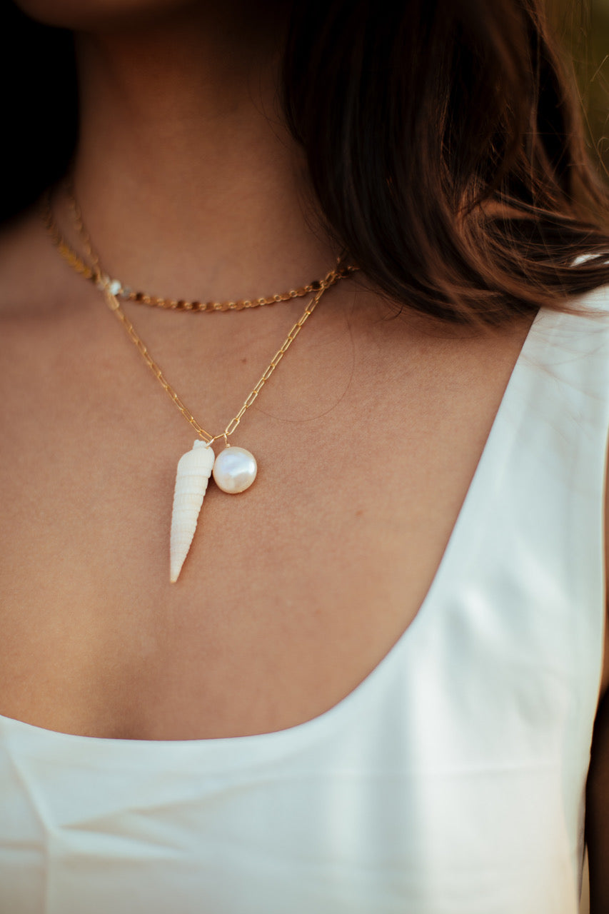 The Mermaid Auger Necklace